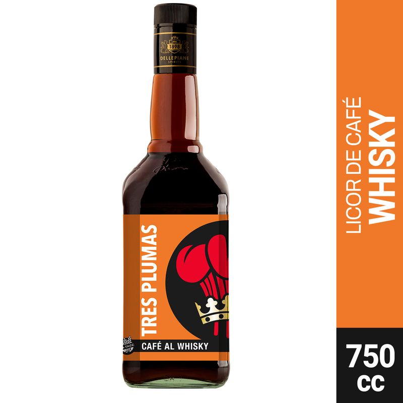 LICOR-TRES-PLUMAS-CAFE-WHISKY-x-750CC