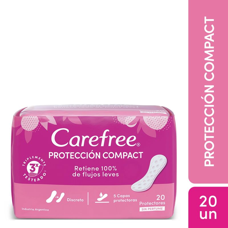PROTECTORES-CAREFREE-PROTECCION-COMPACT-x-20UN