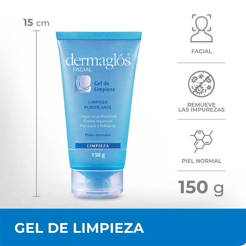 GEL-DERMAGLOS-LIMPIADOR-FACIAL-PIEL-NORMAL-x-150GR