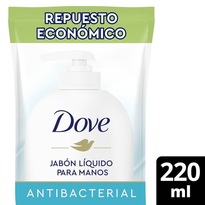 JABON-LIQUIDO-DOVE-ANTIBACTERIAL-DOY-PACK-x-220CC