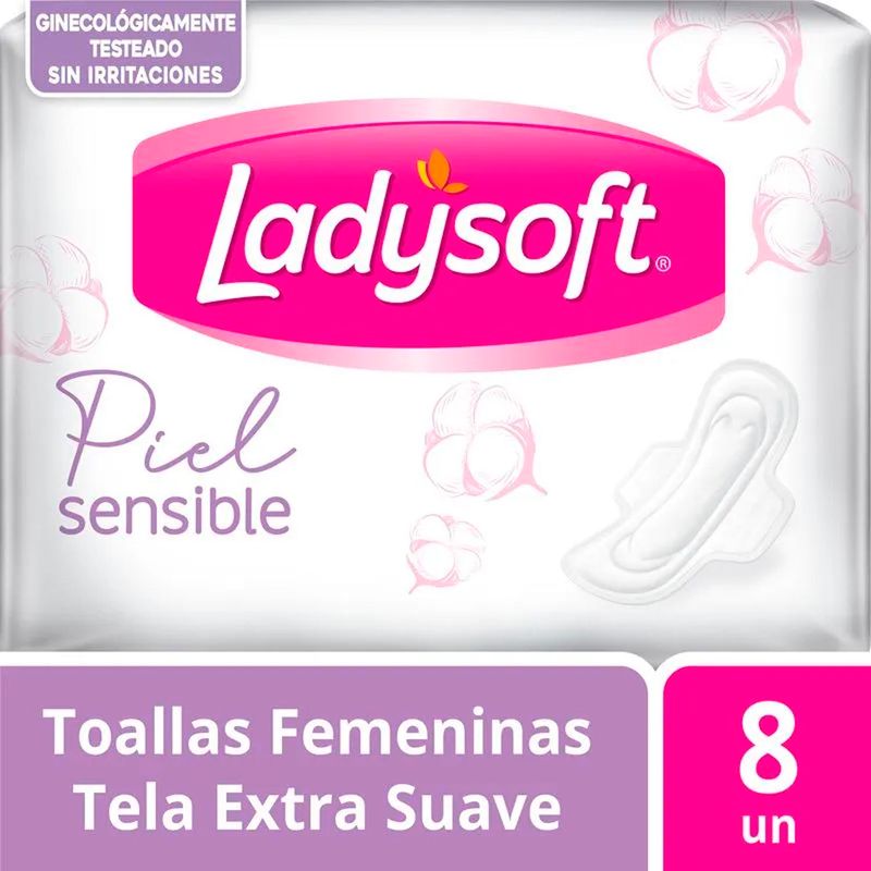 TOALLAS-LADYSOFT-NORMAL-PIEL-SENSIBLE-x-8UN