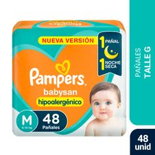 Pañal Pampers Baby Hipoalergenico Talle M x 48un