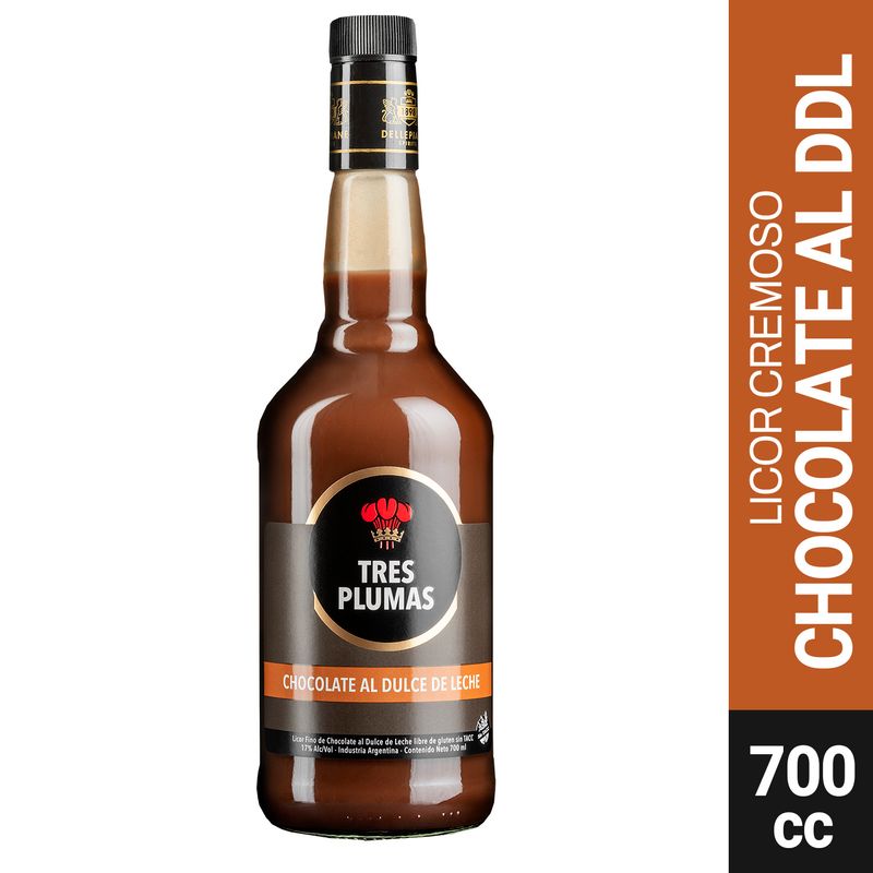 LICOR-TRES-PLUMAS-CHOCOLATE-DULCE-DE-LECHE-x-700CC
