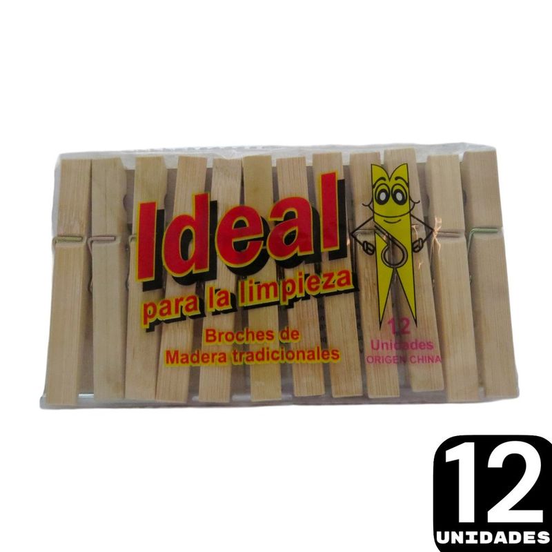 Broches-Madera-Ideal-X-12un