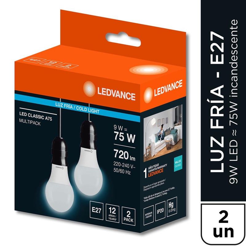 Lampara-Ledvance-Classic-865-9w-X-2un