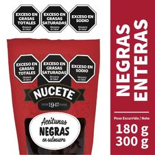 Aceitunas Nucete Negras Doy Pack x 180gr