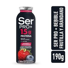 Yogur Ser con Proteinas Bebible Frutillas y Arandanos Botellita x 190gr