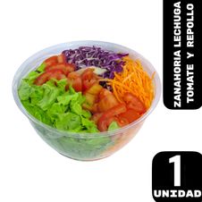 Ensalada Mixta 3 (lechuga Tomate Repollo Zanahoria) Supertop x 1un