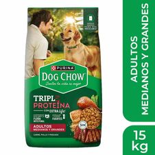 Alimento para Perro Dog Chow Triple Proteina Adultosx 15kg