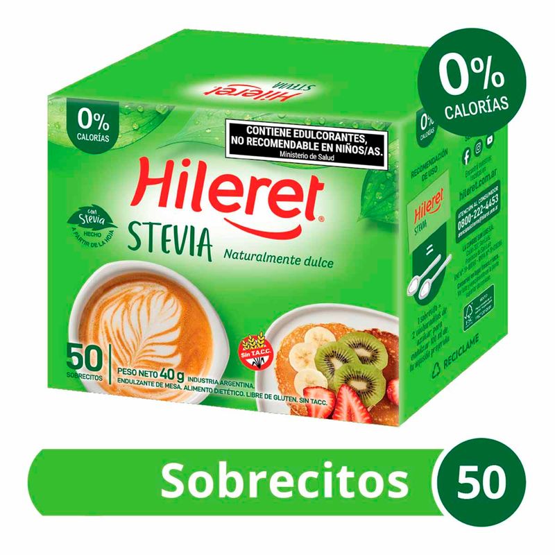 Edulcorante-Hileret-Stevia-Sobre-x-50un