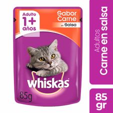Alimento Humedo Whiskas Gato Adulto Sabor Carne x 85gr