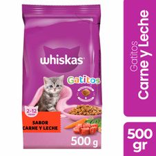 Alimento Whiskas Gatitos Sabr Carne y Leche x 500gr