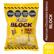 Chocolate con Mani Blanco Cofler Blockx100gr