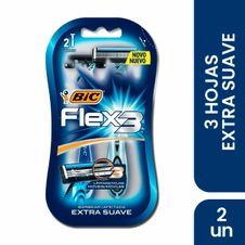 Maquinas Afeitar Bic Flex 3 Extra Suave x 2un