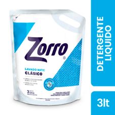 Jabon Liquido Zorro Clasico Doy Pack x 3lt