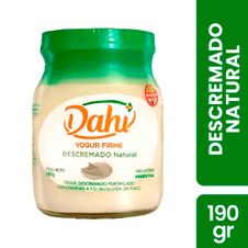 Yogur Dahi Descremado Firme Natural x 190gr