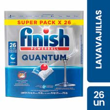 Detergente Finish Powerball para Lavavajilas x 26un