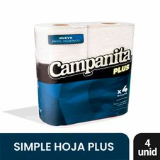 Papel Higienico Campanita Plus x 4un