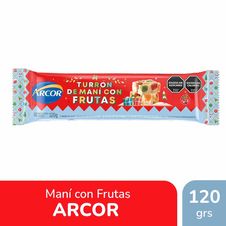Turron Arcor Mani con Frutas x 120gr