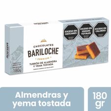 Turron Bariloche de Almendras y Yema Tostada x 180gr