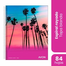 Cuaderno Avon con Espiral Rayado x 84 Hojas