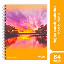Cuaderno Avon con Espiral Cuadriculado A4 x 84 Hojas