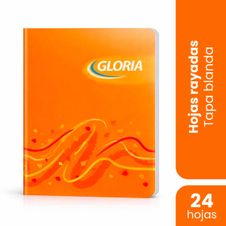 Cuaderno Gloria Tapa Flexible Rayado x 24 Hojas