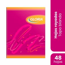Cuaderno Gloria Tapa Flexible Rayado x 48 Hojas