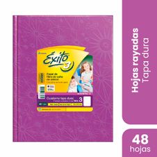 Cuaderno Exito Tapa Dura Numero 3 Lila Rayado x 48 Hojas