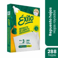 Repuesto Exito Rayado Numero 3 x 288 Hojas