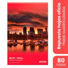 Bloc Avon Cuadriculado Oficio x 80 Hojas