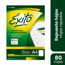 Block Exito Rayado A4 x 80 Hojas