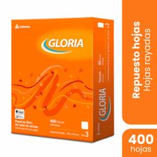 Repuesto Gloria Rayado Numero 3 x 400 Hojas