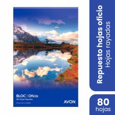 Repuesto Avon Rayado Oficio x 80 Hojas