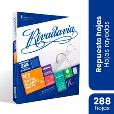 Repuesto Rivadavia Rayado Numero 3 x 288 Hojas