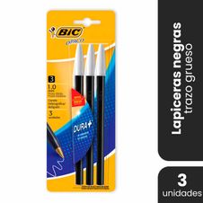 Boligrafo Bic Negro Opaco x 3un