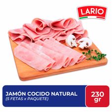 Jamon Cocido Natural Lario en Fetas x 230gr