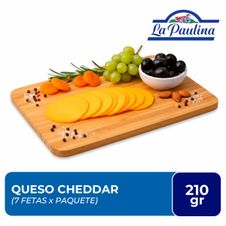 Queso Cheddar la Paulina en Fetas x 210gr