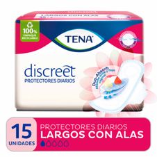 Protectores Tena Discreet Largo con Alas x 15un